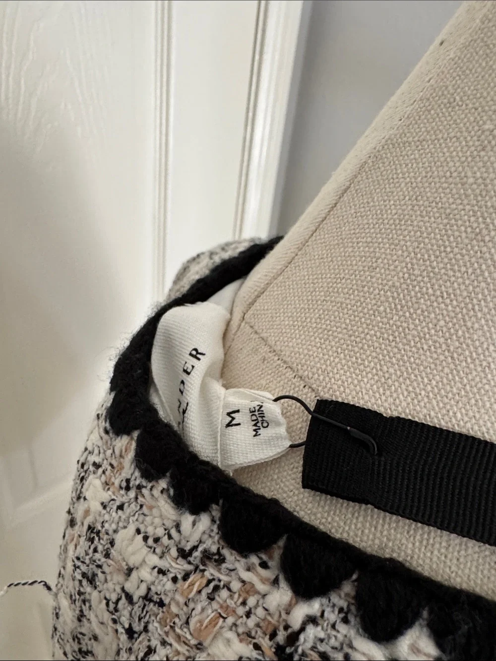 Pomander Place Black & White Tweed Mini Dress - Size Medium - Picture 10 of 10